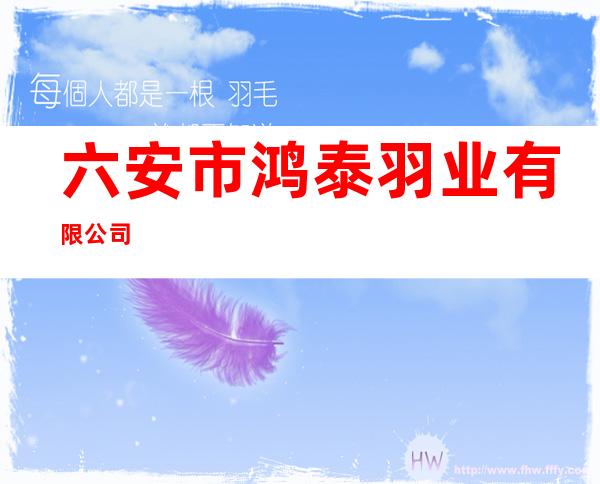 六安市鸿泰羽业有限公司